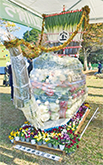令和4年度立川市農業祭で展示された野菜の宝船の写真