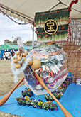 令和5年度立川市農業祭で展示された野菜の宝船の写真